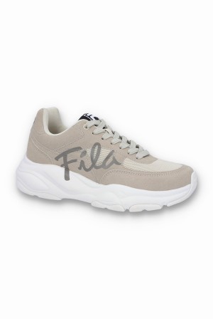 Beige Fila Astro Chunky Men Trainers | 1823XOGKQ