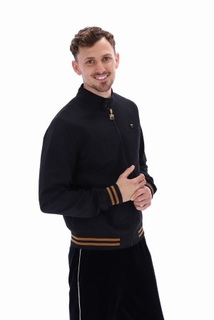 Black Fila Alessio Gold Archive Lightweight Men Jackets | 2105CSYDB