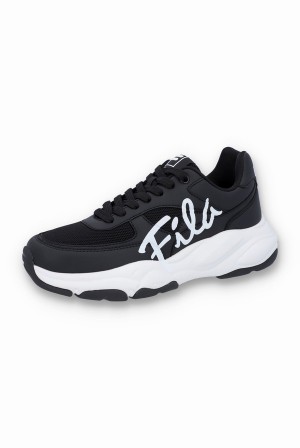 Black Fila Astro Chunky Men Trainers | 6497KCFGE