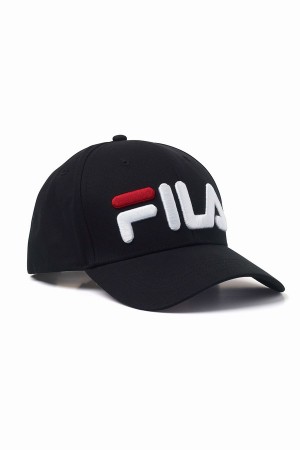 Black Fila Illa Snapback Baseball Men Caps | 2934UJTQH