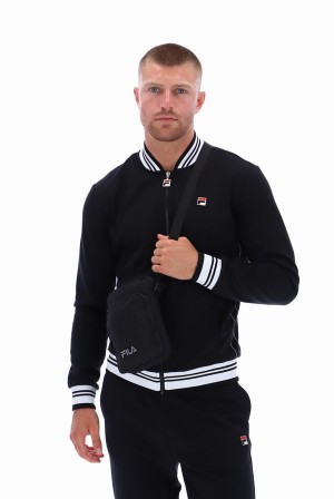 Black Fila Settanta 2 Men Jackets | 6498JAETU