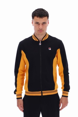 Black Fila Settanta Baseball Men Track Top | 7510TEOGA