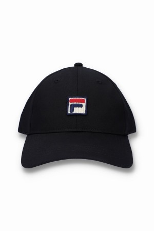 Black Fila Shylo Baseball Men Caps | 5187HYUDK