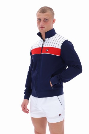 Blue Fila Eccellente Men Track Top | 5307EHLDB