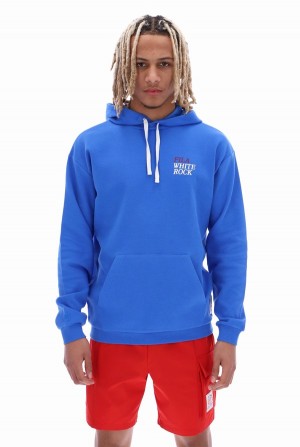 Blue Fila Liam Crew Men Hoodie | 9765JXCNE