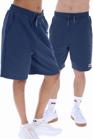 Blue Fila Patrick Fleece Men Shorts | 9842ANHBD