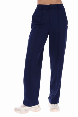 Blue Fila River Straight Leg Women Track Pants | 2801YIVZM