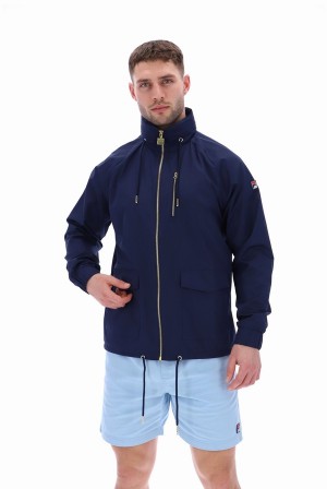 Blue Fila Ronnie Lightweight Men Jackets | 4728NBWZS