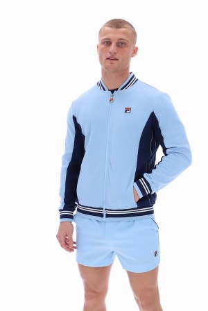 Blue Fila Settanta Baseball Men Track Top | 4268PRDUK