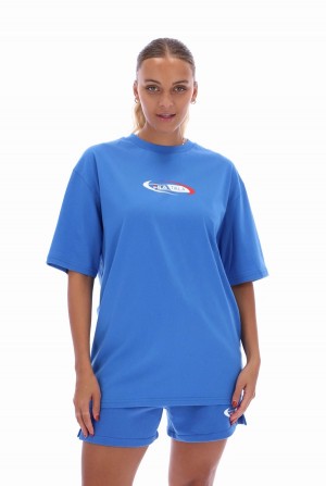 Blue Fila TALA Oversized  Women Co-ords | 3648KTRDC