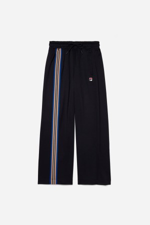 Blue Fila Tape Detail Flared Women Bottoms | 1430CXNER