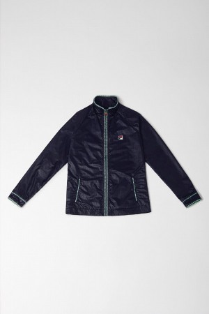 Blue Fila Track Women Jackets | 7594RQDVM