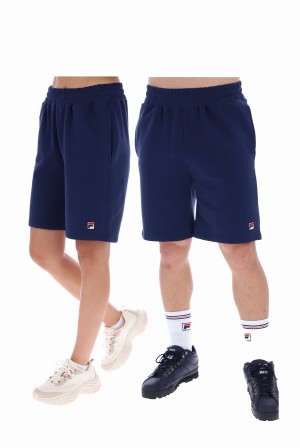 Blue Fila Vico Cotton Men Shorts | 7354QSXKO