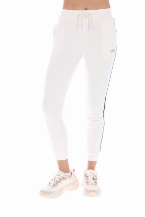 Cream Fila Sima Tape Women Jogger | 6052ZDGMH