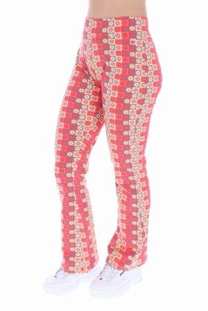 Fuchsia / Purple Fila Miller Print Flares Women Co-ords | 2356TYWJF