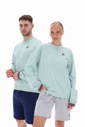 Green Fila Kell Crew Men Sweatshirts | 8564ZQXUV