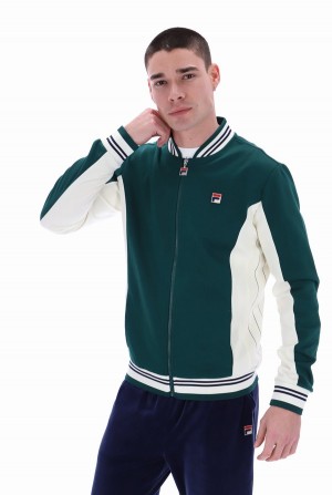 Green Fila Settanta Baseball Men Track Top | 5017KFVCY