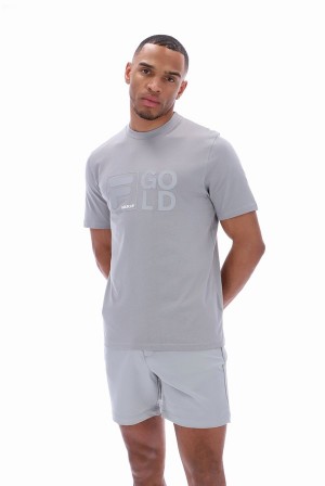 Grey Fila Jax Archive Influence Graphic Men T-shirts | 5382EDCSI