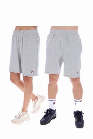 Grey Fila Vico Cotton Women Shorts | 8691ZCIYM