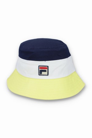 Light Green / Navy Fila Leader Bucket Women Hats | 1679HMRTW