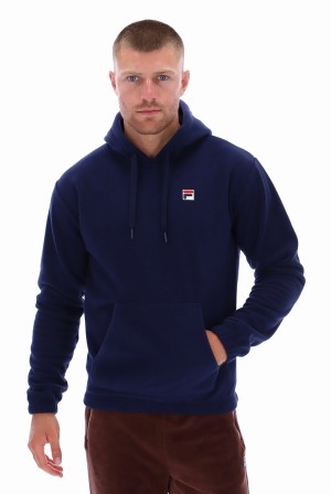 Navy Fila Finn Men Hoodie | 0248BLZEG