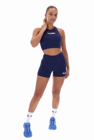 Navy Fila TALA SKINLUXElette Women Tops | 4310QMACX