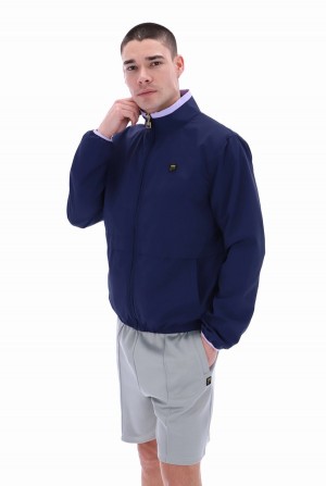 Navy / Purple / Navy Fila Truli Nylon Men Jackets | 1568FDCLJ