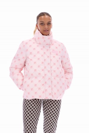 Pink Fila Ninya Quilted Women Jackets | 1702NVTGO