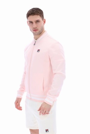 Pink / White Fila Settanta 2 Men Jackets | 7324VMQGR