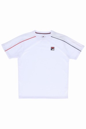 White Fila Archid Men T-shirts | 3905VTXGB