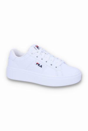 White Fila Court Plump Women Trainers | 7623SXDGE