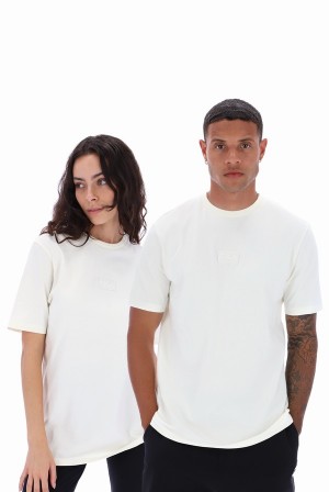 White Fila Dax Sleeve Women T-shirts | 7845EVGWA