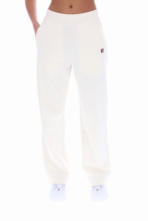 White Fila Everleigh Women Track Pants | 6038KNEWU