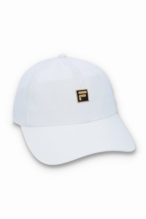 White Fila Kylo Classic 6 Panel Women Caps | 1436PKWFZ