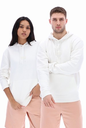 White Fila Lance Men Hoodie | 7084EBUFA