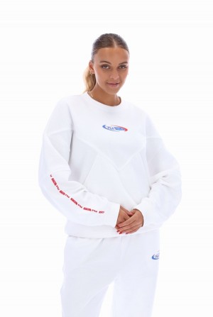 White Fila TALA Crew Women Co-ords | 1572QKTVE