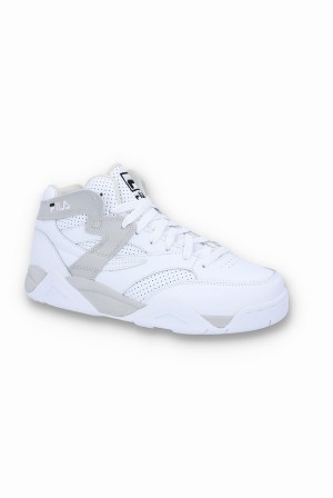 White / Grey / Purple Fila M-Squad Men Trainers | 6985YIDXW