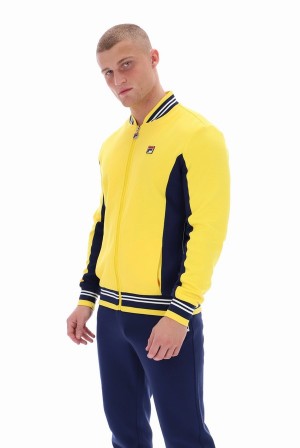 Yellow Fila Settanta Baseball Men Track Top | 0623SRAEH