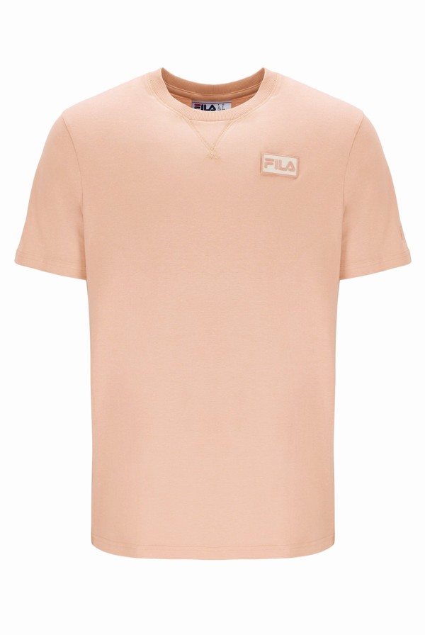 Apricot Fila Benjiman Sleeve Men T-shirts | 7926IWSVK