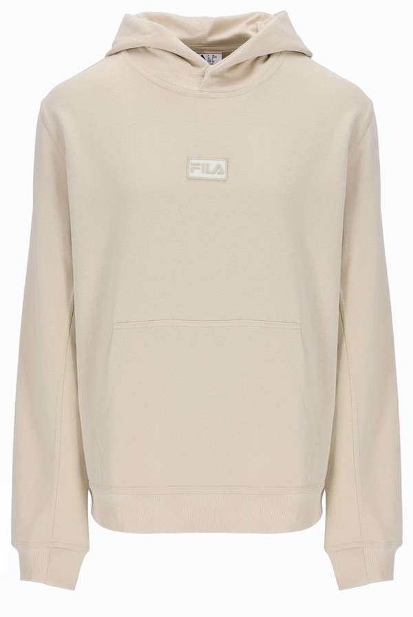 Beige Fila Perry With Seam Details Men Hoodie | 9048LFMAJ