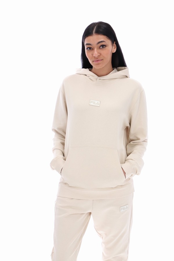 Beige Fila Perry With Seam Details Men Hoodie | 9048LFMAJ