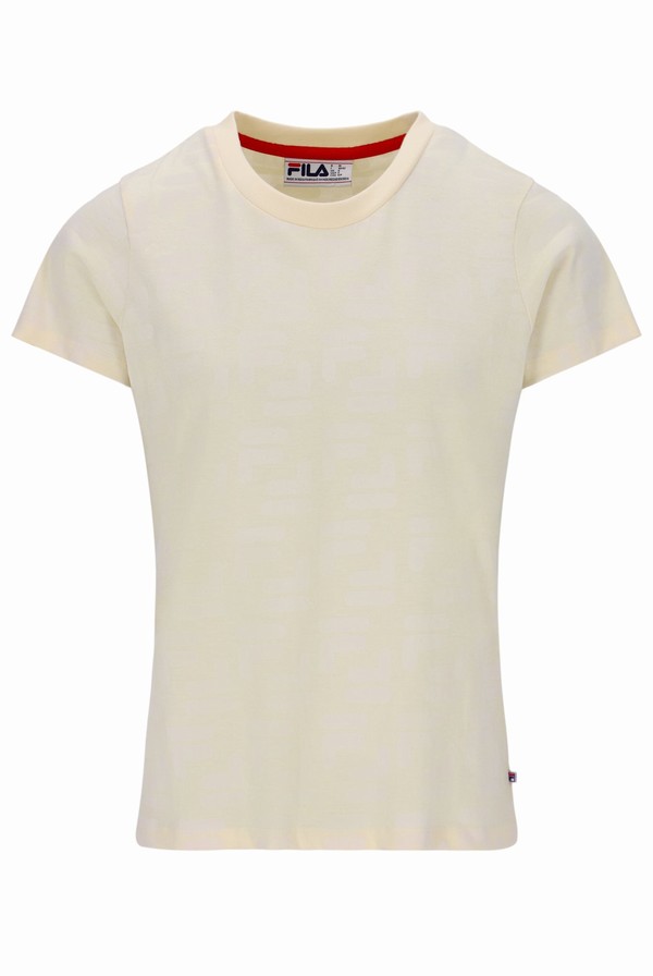 Beige Fila Tracy Printed Women T-shirts | 4970RDSGB