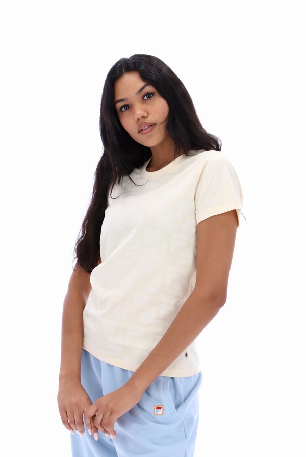 Beige Fila Tracy Printed Women T-shirts | 4970RDSGB