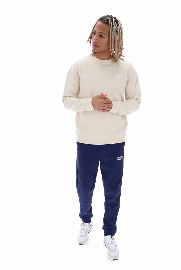 Beige Fila Trev With Seam Details Men Tracksuits | 7581PCSXA