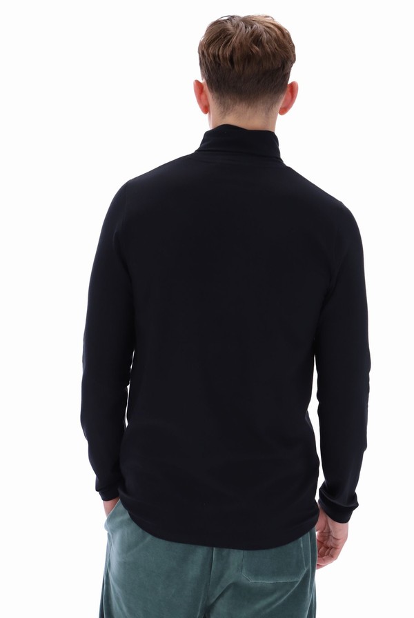 Black Fila 19th Classic Roll Neck Men Sweatshirts | 3916ZBOYH