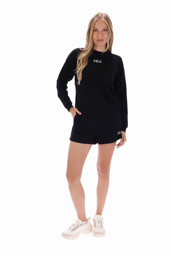 Black Fila Adelaide Crew Women Co-ords | 8140NTQRV