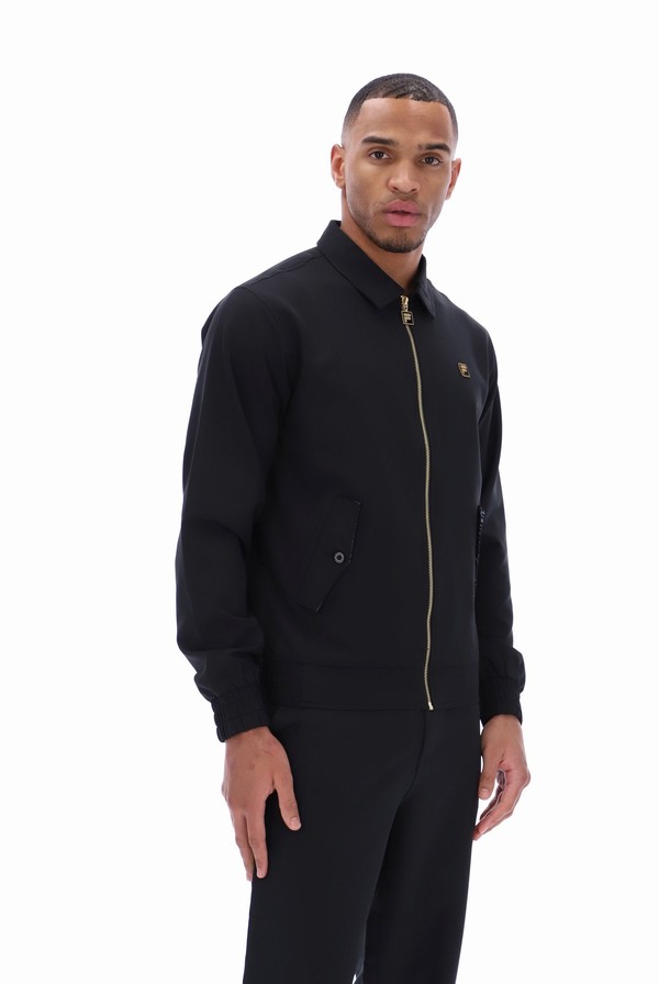 Black Fila Adrian Harrington Men Jackets | 7340WTIAE