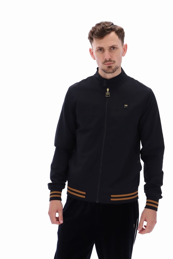 Black Fila Alessio Gold Archive Lightweight Men Jackets | 2105CSYDB