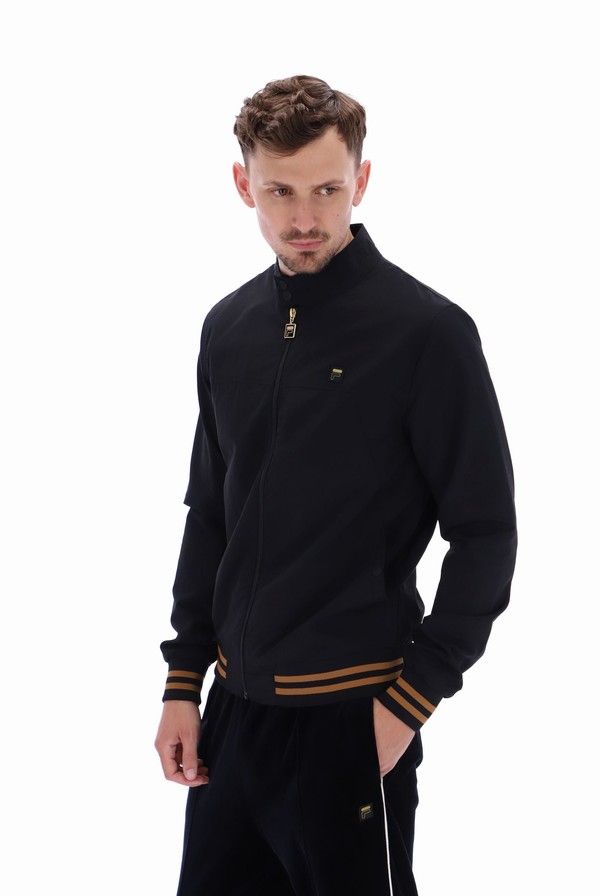 Black Fila Alessio Gold Archive Lightweight Men Jackets | 2105CSYDB