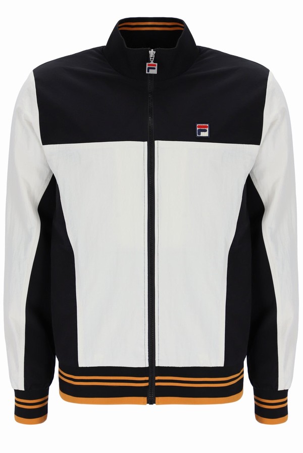 Black Fila Alfonso Zipped Men Track Top | 3710LYAME